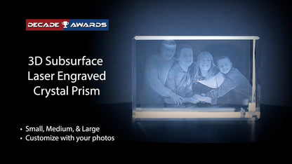 3D Subsurface Crystal Rectangle Wide Crystal Award