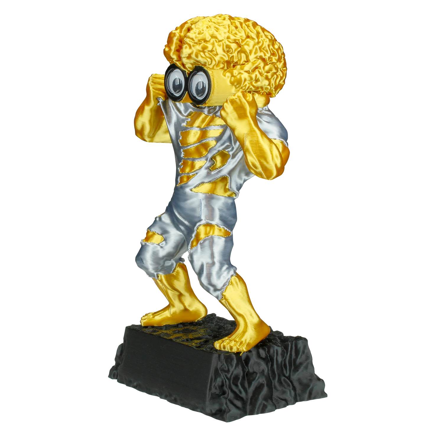 Personalized Golden Brain Monster Trophy | Custom Fun Recognition Award - 7 Inch