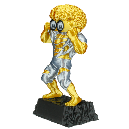 Personalized Golden Brain Monster Trophy | Custom Fun Recognition Award - 7 Inch