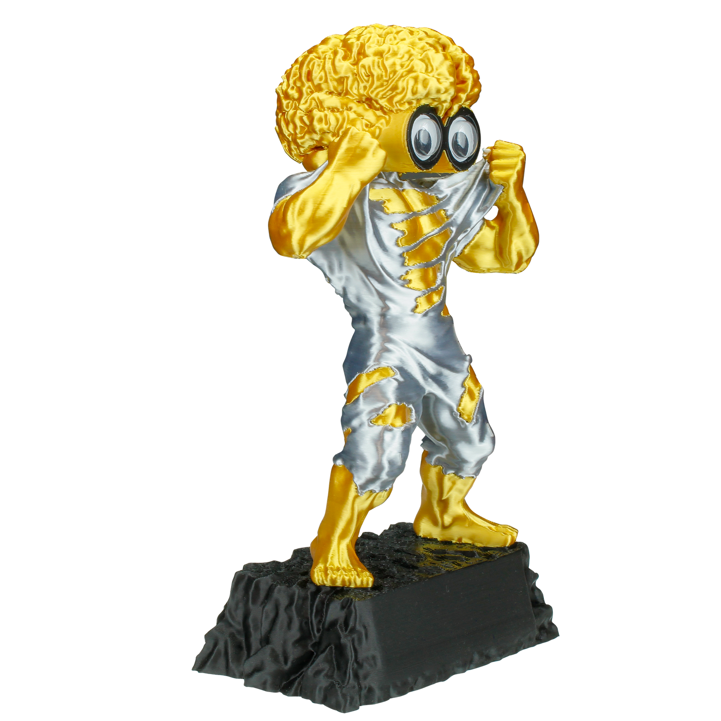 Personalized Golden Brain Monster Trophy | Custom Fun Recognition Award - 7 Inch
