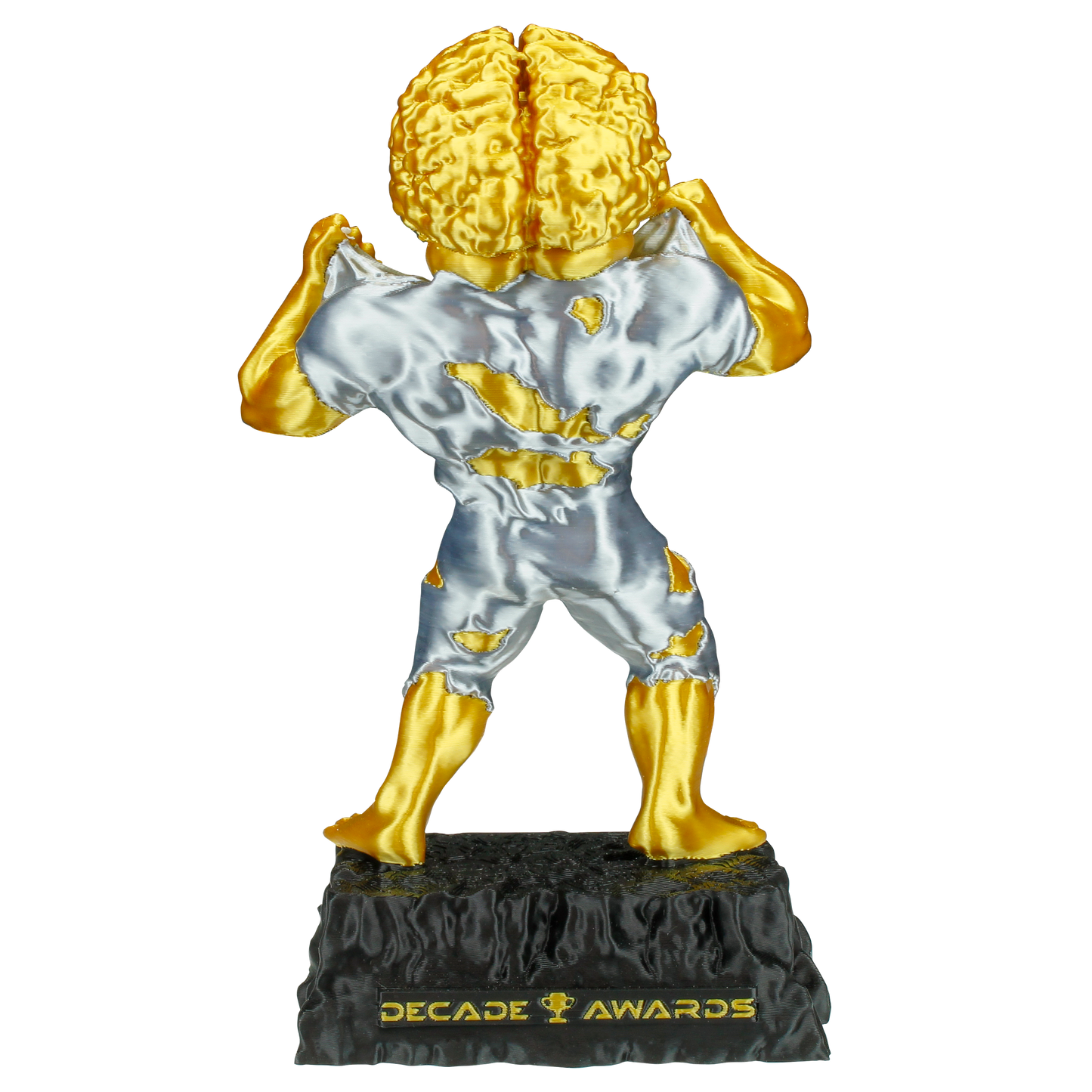 Personalized Golden Brain Monster Trophy | Custom Fun Recognition Award - 7 Inch