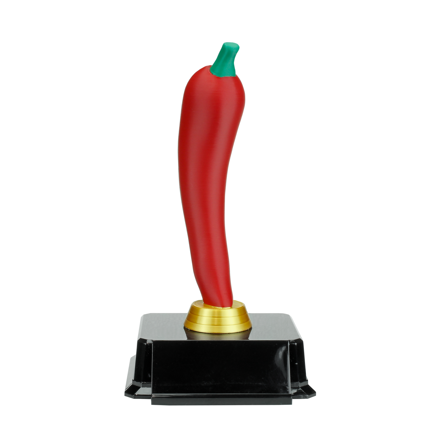 Personalized Red Chili Pepper Trophy | 3D Chili Pepper Award on Square Base | 7 Inch Tall