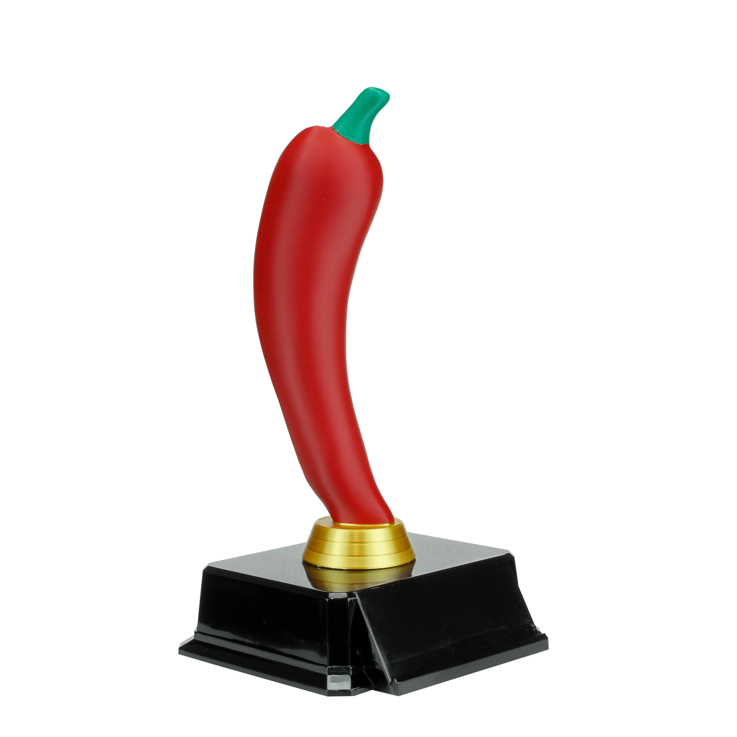 Personalized Red Chili Pepper Trophy | 3D Chili Pepper Award on Square Base | 7 Inch Tall