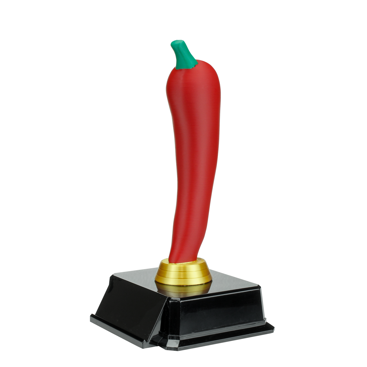 Personalized Red Chili Pepper Trophy | 3D Chili Pepper Award on Square Base | 7 Inch Tall