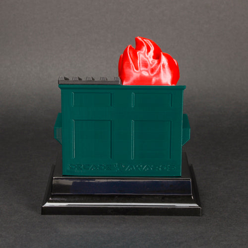 Humorous Dumpster Fire Trophy | Epic Fail Award with Free Custom Engraving Decade Awards