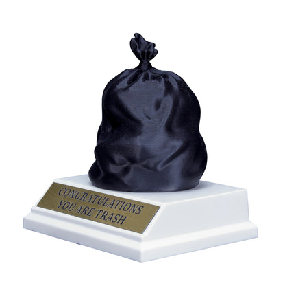 Funny Trash Bag Trophy | Bag of Coal Award with Free Custom Engraving from Decade Awards