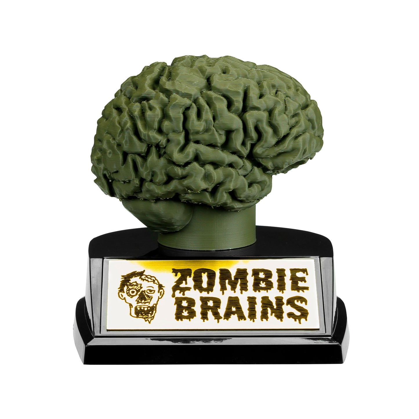Zombie Brain Trophy with free custom engraving spooky Halloween award by Decade Awards