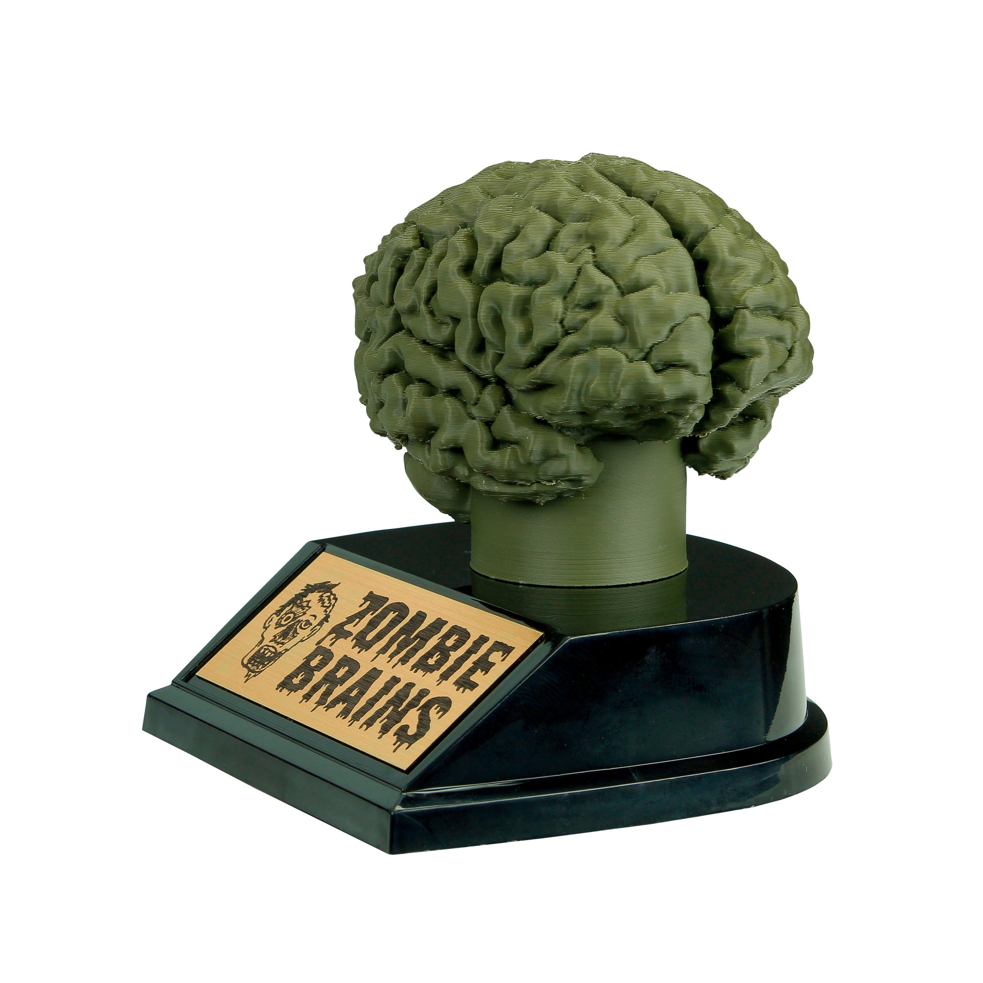 Zombie Brain Trophy with free custom engraving spooky Halloween award by Decade Awards