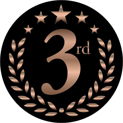 3rd Place Monster Trophy | Engraved #3 Beast Award - 6.75 Inch Tall Decade Awards