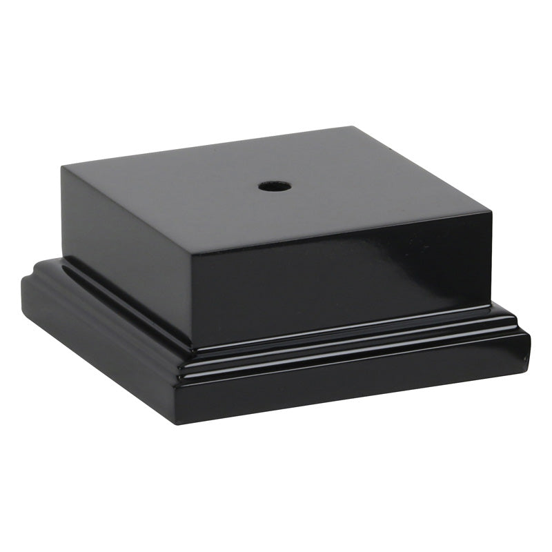 Monaco Wood Trophy Base - 4.5 x 4.5 Inch Wide x 2 Inch Tall Decade Awards
- Black High Gloss Finish