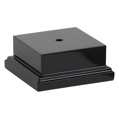 Monaco Wood Trophy Base - 4.5 x 4.5 Inch Wide x 2 Inch Tall Decade Awards
- Black High Gloss Finish