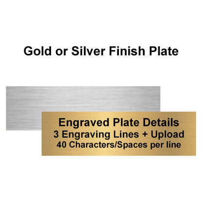 Monaco Wood Trophy Base - 4.5 x 4.5 Inch Wide x 2 Inch Tall Decade Awards
- Plate Options