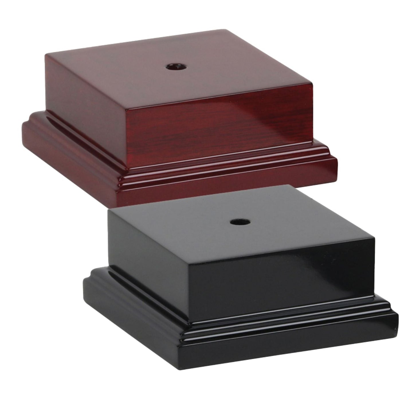 Monaco Wood Trophy Base - 4.5 x 4.5 Inch Wide x 2 Inch Tall Decade Awards
