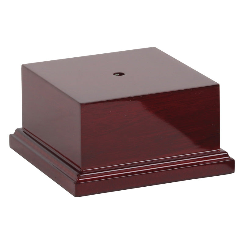 Monaco Wood Trophy Base - 5.625 x 5.625 Inch Wide x 3 Inch Tall Decade Awards