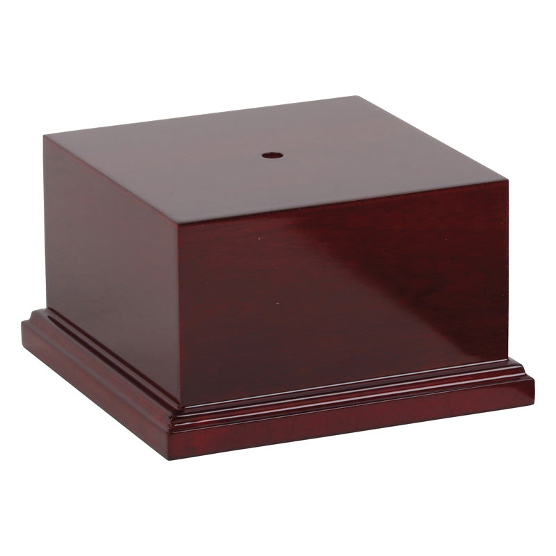 Monaco Wood Trophy Base - 6.75" x 6.75 Inch Wide x 4 Inch Tall Decade Awards