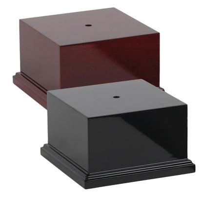 Monaco Wood Trophy Base - 6.75" x 6.75 Inch Wide x 4 Inch Tall Decade Awards