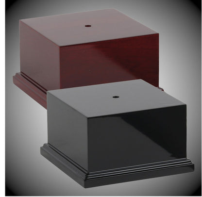 Monaco Wood Trophy Base - 6.75" x 6.75 Inch Wide x 4 Inch Tall Decade Awards