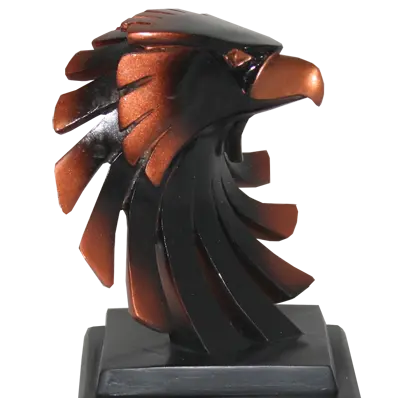Eagle Trophy | Bronze Finish | Personalized Eagle Head Award | 6, 7, 8 or 9 Inches Tall