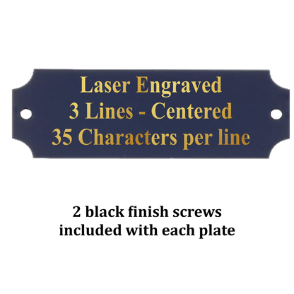 Metal Perpetual Plate | BLACK with Gold Lettering | Personalized Engraved Plate | 2 Sizes