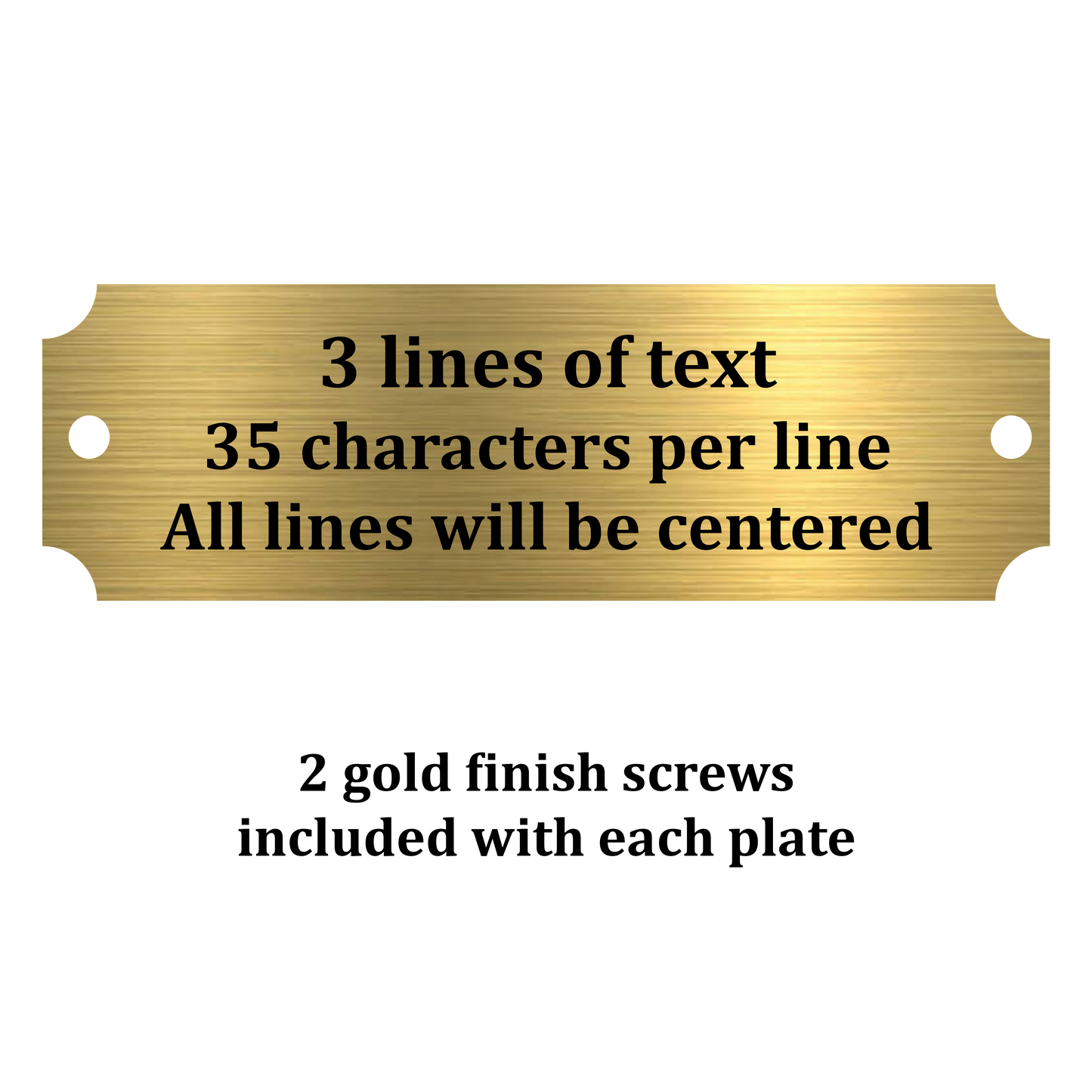 Metal Perpetual Plate | Gold Finish | Personalized Engraved Plate | 2 Sizes