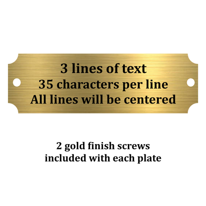 Metal Perpetual Plate | Gold Finish | Personalized Engraved Plate | 2 Sizes