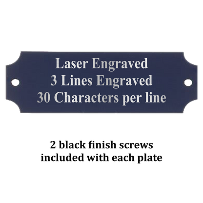 Metal Perpetual Plate | BLACK with Silver Lettering | Personalized Engraved Plate | 2 Sizes