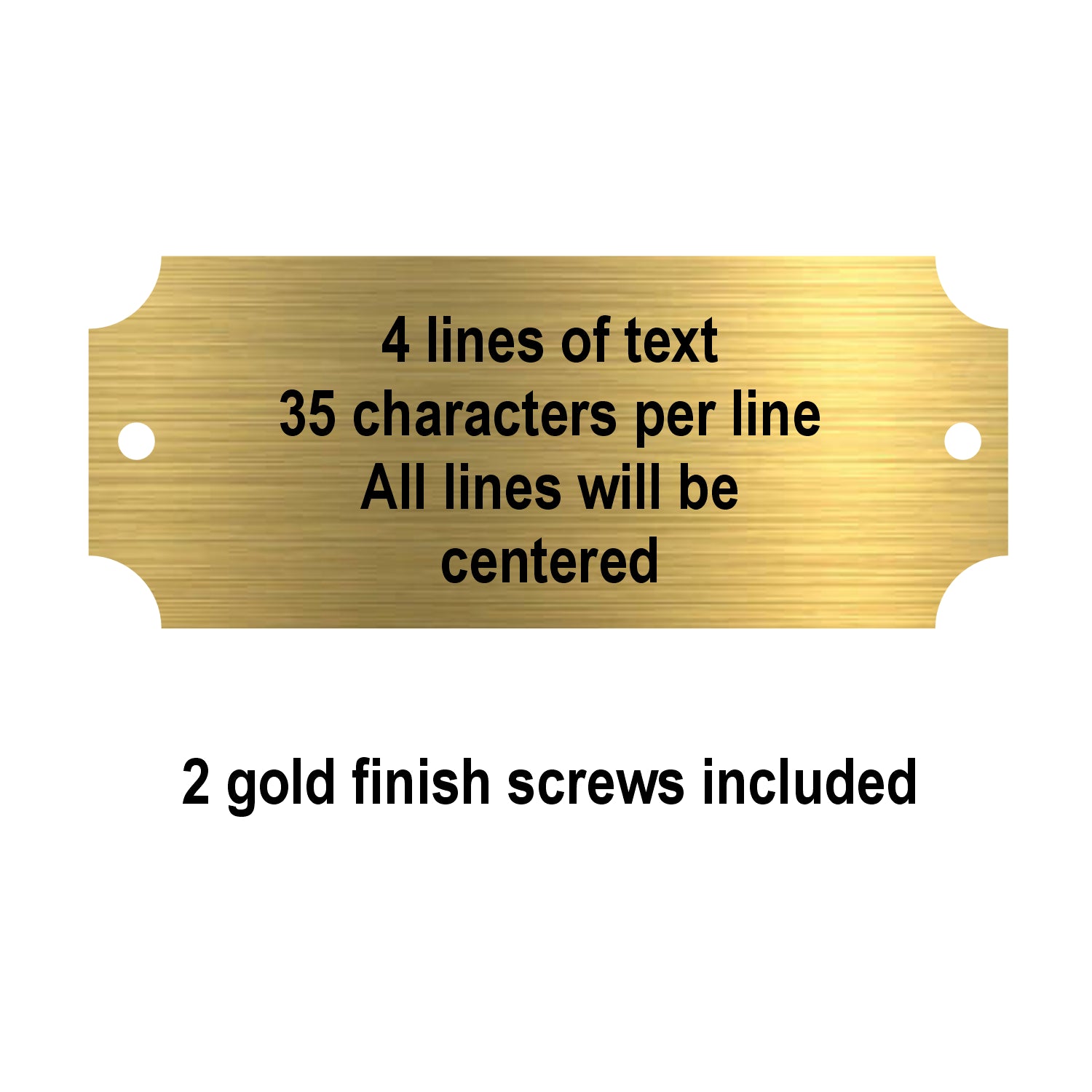 Perpetual Metal Plate | Engraved Plate - GOLD Finish Decade Awards
- Standard