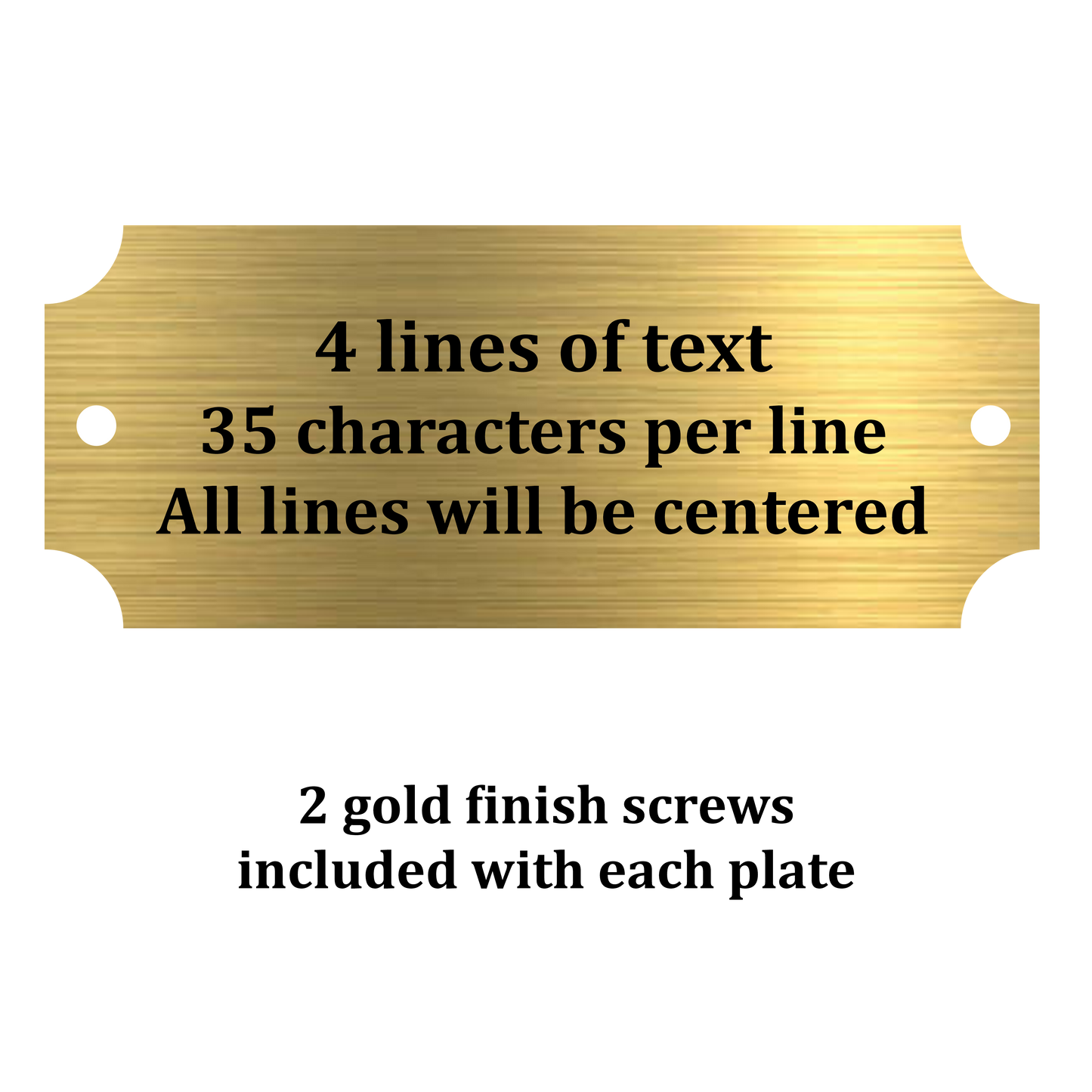 Metal Perpetual Plate | Gold Finish | Personalized Engraved Plate | 2 Sizes