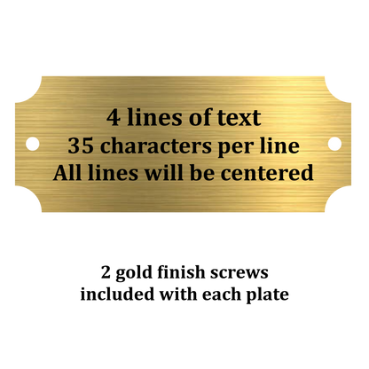 Metal Perpetual Plate | Gold Finish | Personalized Engraved Plate | 2 Sizes