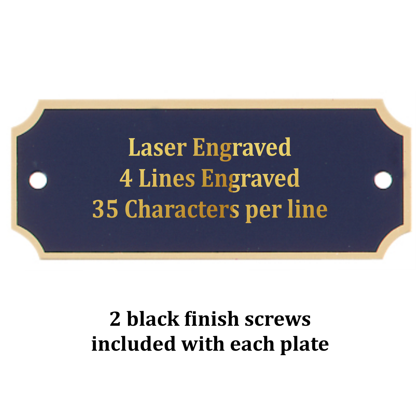 Black Brass Perpetual Plate | Bordered | Personalized Engraved Plate | 1 Inch x 2.5 Inch