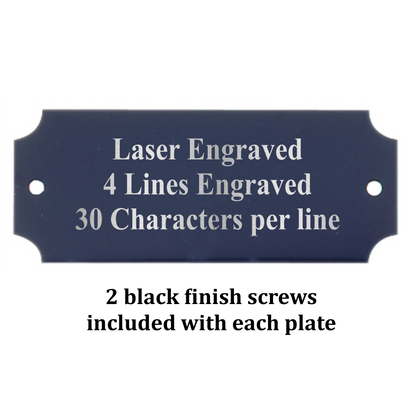 Metal Perpetual Plate | BLACK with Silver Lettering | Personalized Engraved Plate | 2 Sizes