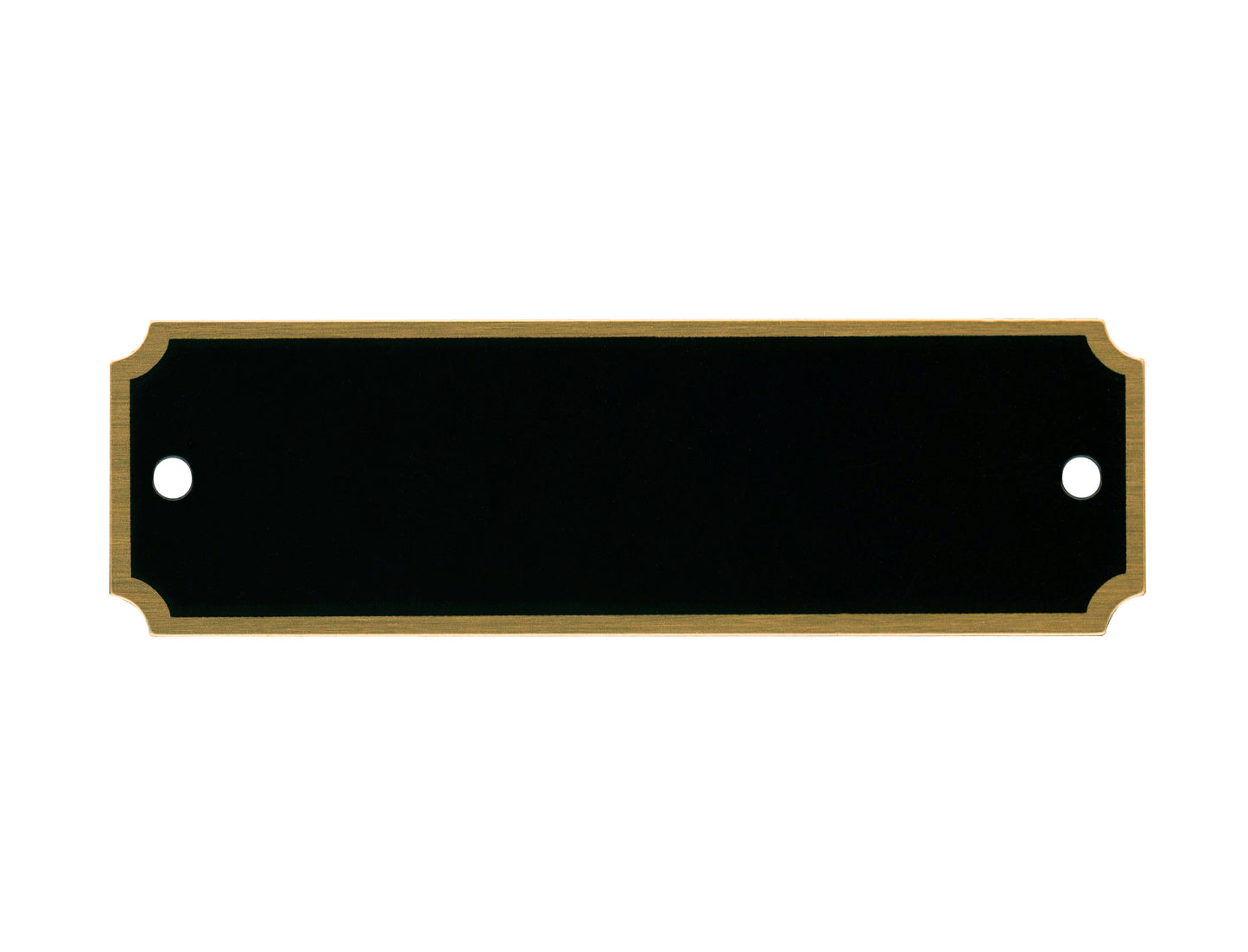 Perpetual Black Brass Plate | Bordered | Personalized Engraved Plate | 1 Inch x 3.25 Inch