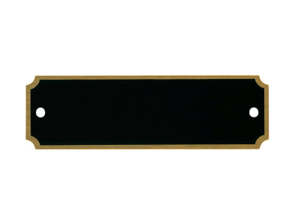 Perpetual Black Brass Plate | Bordered | Personalized Engraved Plate | 1 Inch x 3.25 Inch