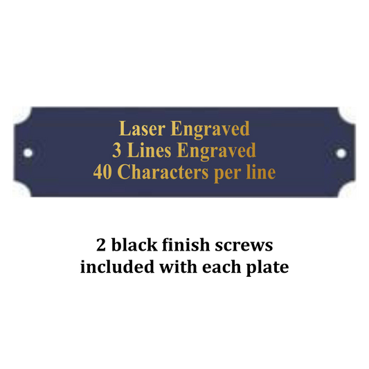 Metal Perpetual Plate | Black Brass | Personalized Engraved Plate | 1 Inch x 3.25 Inch