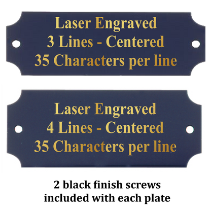 Metal Perpetual Plate | BLACK with Gold Lettering | Personalized Engraved Plate | 2 Sizes