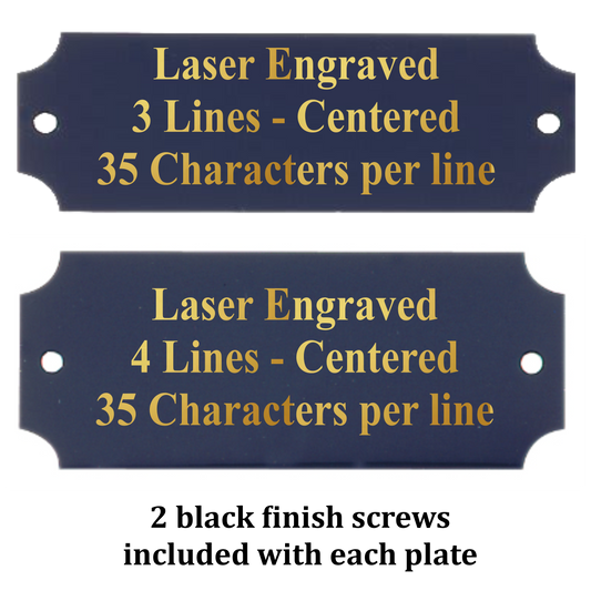 Metal Perpetual Plate | BLACK with Gold Lettering | Personalized Engraved Plate | 2 Sizes