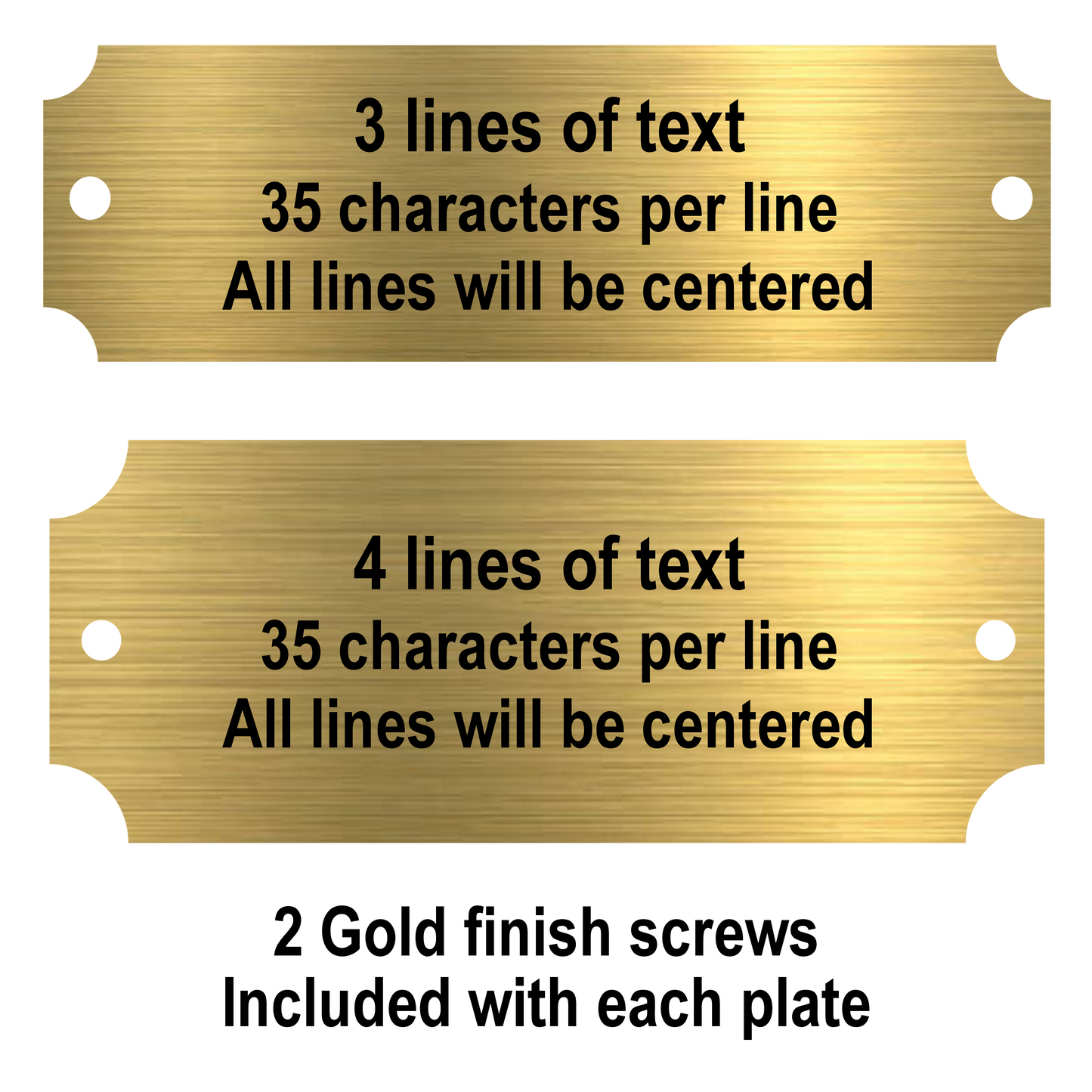 Metal Perpetual Plate | Gold Finish | Personalized Engraved Plate | 2 Sizes