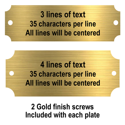 Metal Perpetual Plate | Gold Finish | Personalized Engraved Plate | 2 Sizes