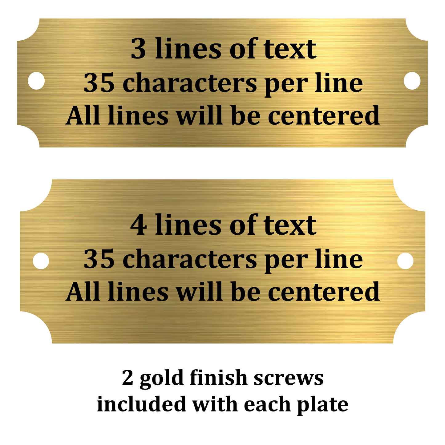 Metal Perpetual Plate | Gold Finish | Personalized Engraved Plate | 2 Sizes