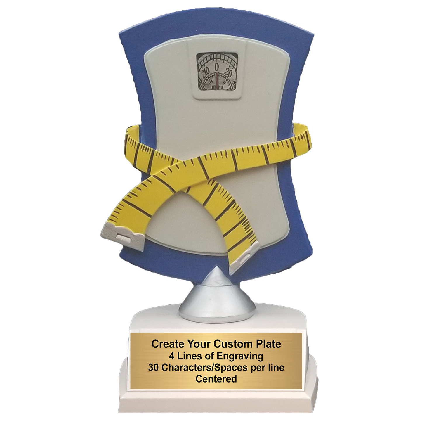 Weight Loss Trophy | Personalized Biggest Loser Award | 7 Inches Tall