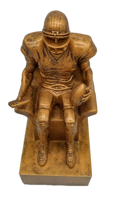 Fantasy Football Armchair Quarterback Trophy - Engraved Vintage Gold FFL Award - 6 or 9 Inch Tall