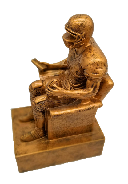 Fantasy Football Armchair Quarterback Trophy - Engraved Vintage Gold FFL Award - 6 or 9 Inch Tall