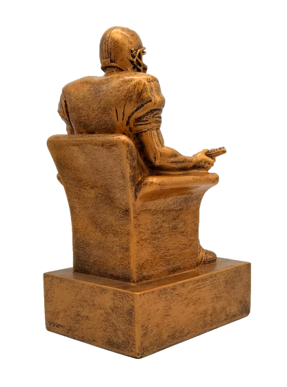 Fantasy Football Armchair Quarterback Trophy - Engraved Vintage Gold FFL Award - 6 or 9 Inch Tall