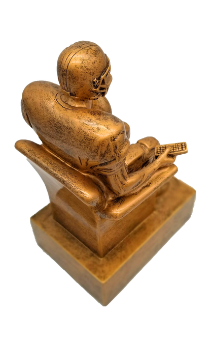 Fantasy Football Armchair Quarterback Trophy - Engraved Vintage Gold FFL Award - 6 or 9 Inch Tall