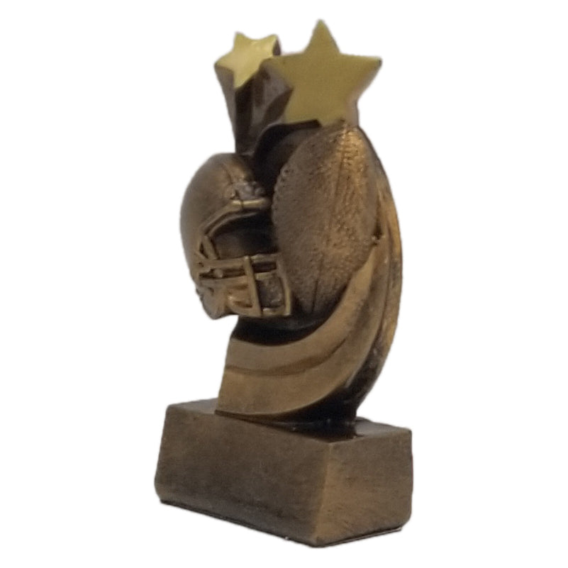 Football Star Swirl Trophy | Engraved Football Award - 5.25 Inch Tall Decade Awards