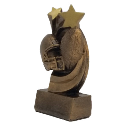 Football Star Swirl Trophy | Engraved Football Award - 5.25 Inch Tall Decade Awards