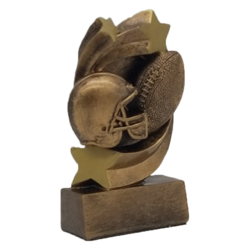 Football Star Swirl Trophy | Engraved Football Award - 5.25 Inch Tall Decade Awards
