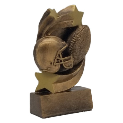 Football Star Swirl Trophy | Engraved Football Award - 5.25 Inch Tall Decade Awards
