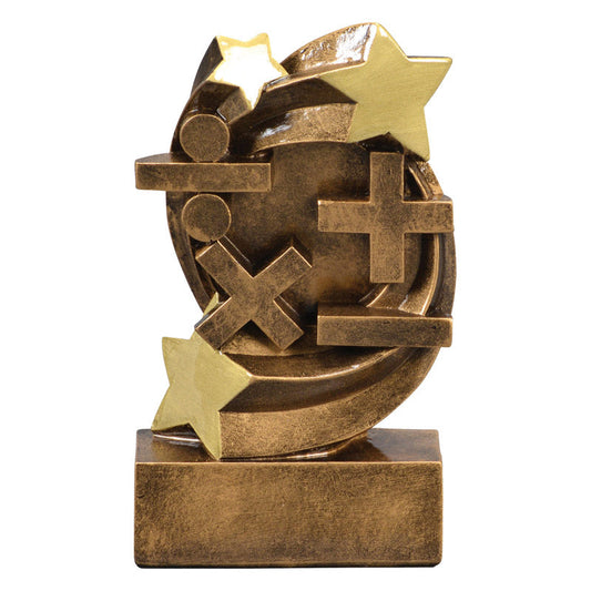 Math Star Swirl Trophy | Engraved Math Award - 5.25 Inch Tall Decade Awards
