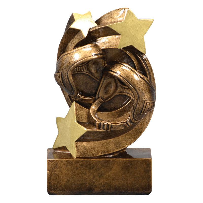Wrestling Star Swirl Trophy | Engraved Wrestling Award - 5.25 Inch Tall Decade Awards